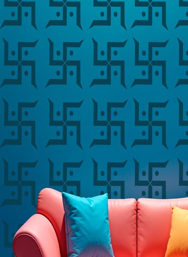 ARandNJ مجموعة استنسل ARandNJ للرسم على الجدران، عبوة من قطعتين (المقاس: 13 × 13 بوصة)، تصميم ديني - سواستيك شانتي، تصميم قابل لإعادة الاستخدام، مثالي لغرفة الصلاة والمدخل والمكتب - Image 3